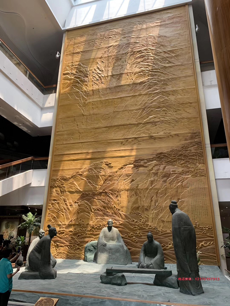 石雕壁画_浮雕照壁的雕刻技法和影壁图片样式大全