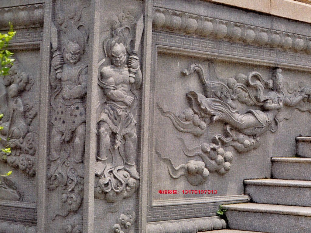 青石壁画-简单石雕壁画历史-各种石雕影壁墙图片大全