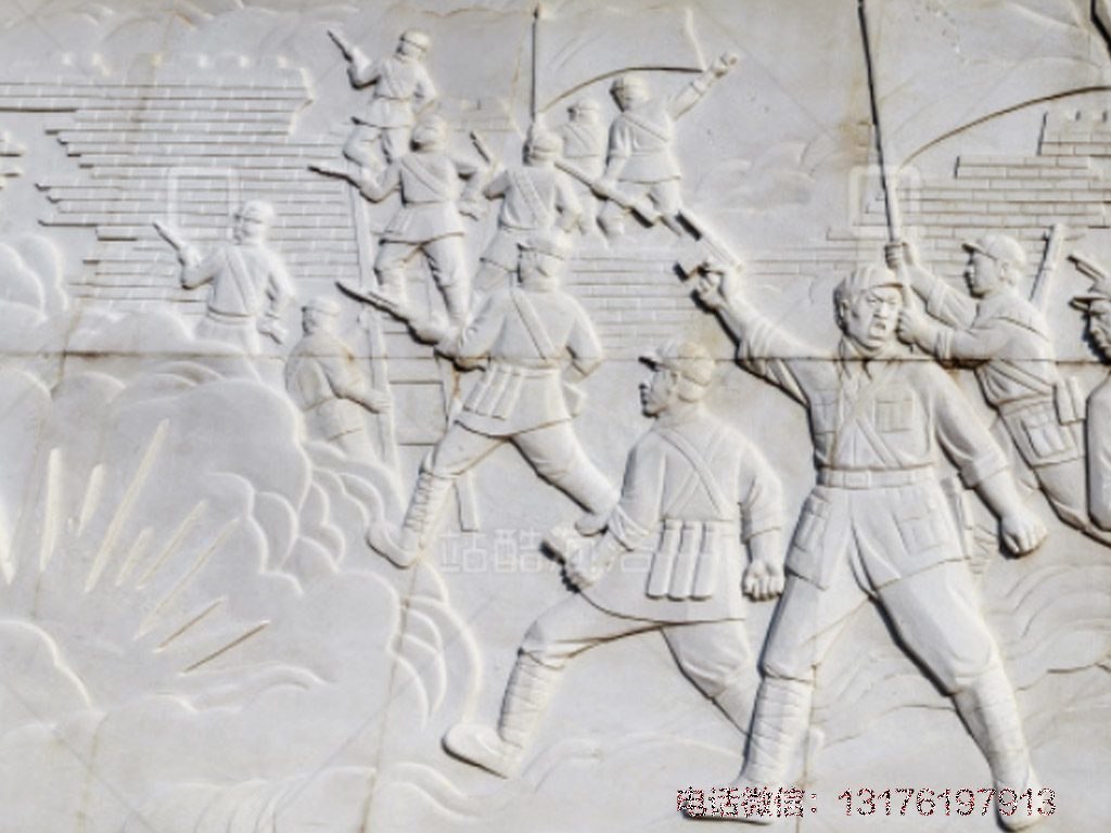 高校抗日爱国浮雕壁画厂家怎么设计制作