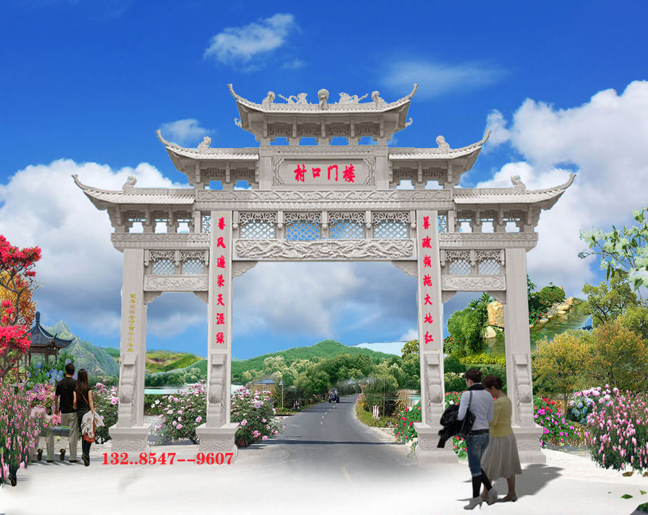 村庄石牌坊牌楼的区别雕刻形状与石材价格