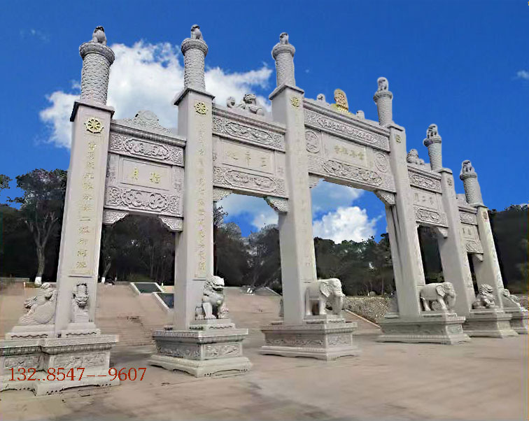村门石雕牌坊的造型典范和选择厂家石料图案