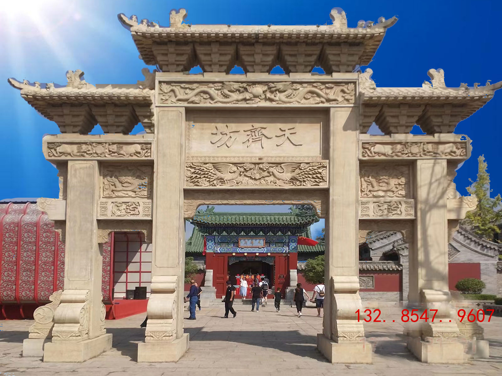 村门石雕牌坊的造型典范和选择厂家石料图案