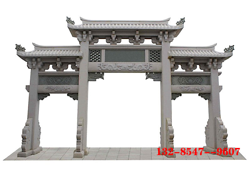 村门石雕牌坊的造型典范和选择厂家石料图案