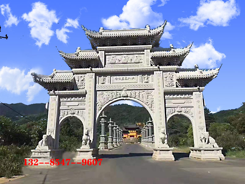 村门石雕牌坊的造型典范和选择厂家石料图案