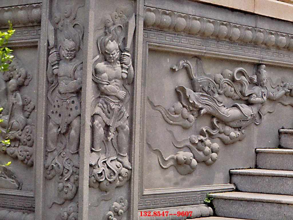石雕浮雕装饰图寺庙园林学校壁画浮雕立体形态