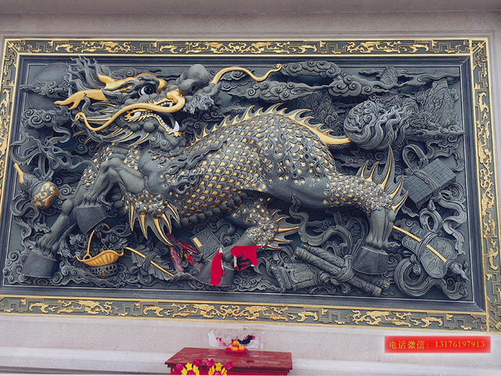 石雕壁画_浮雕照壁的雕刻技法和影壁图片样式大全