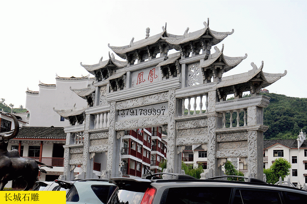 寺院园林村庄石雕牌坊石牌楼安装有什么作用呢，