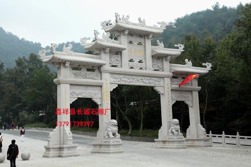 江南样式石牌楼，江苏浙江地区石雕牌楼
