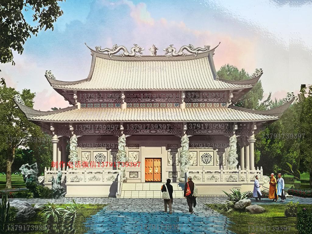 寺院石头大殿图片石雕大殿样式大全